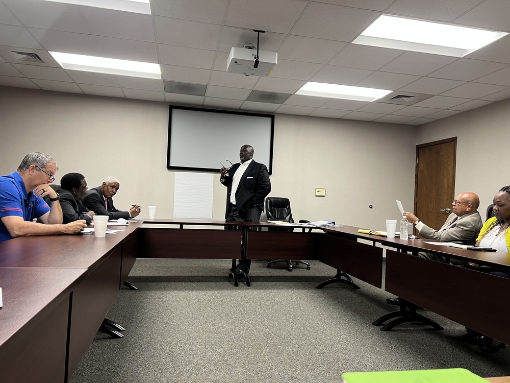 Dr. Brown meets with district administration