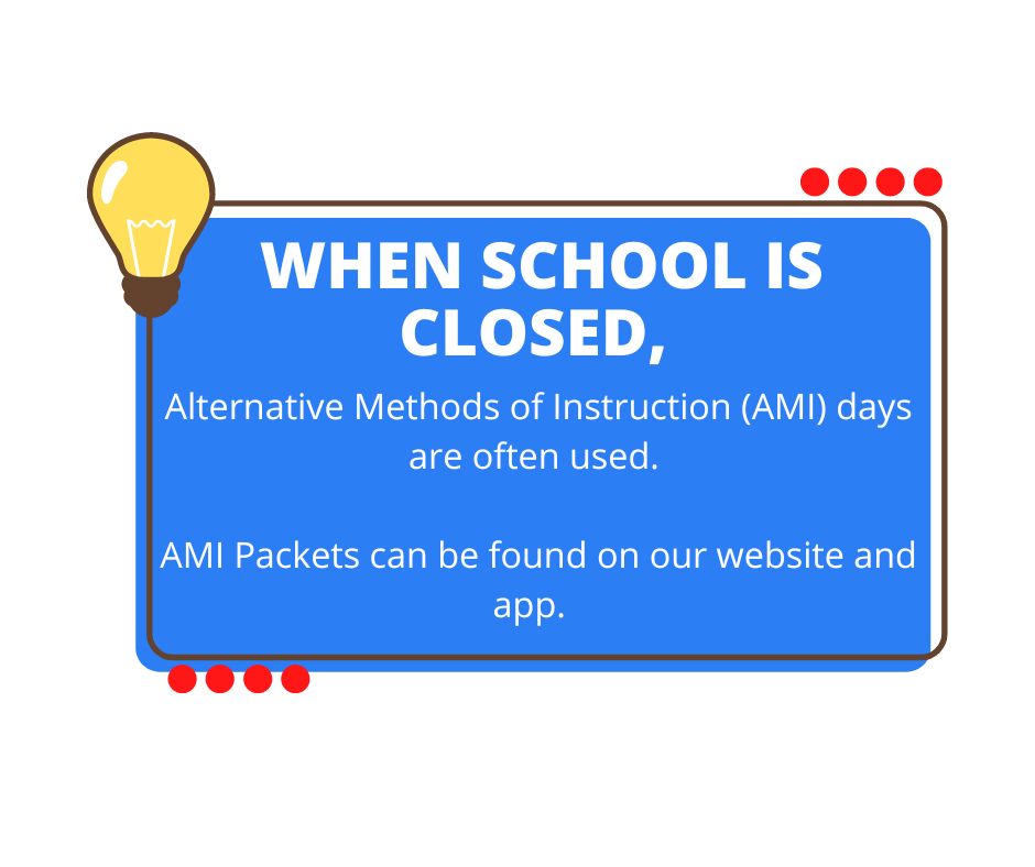 AMI packets used on AMI days