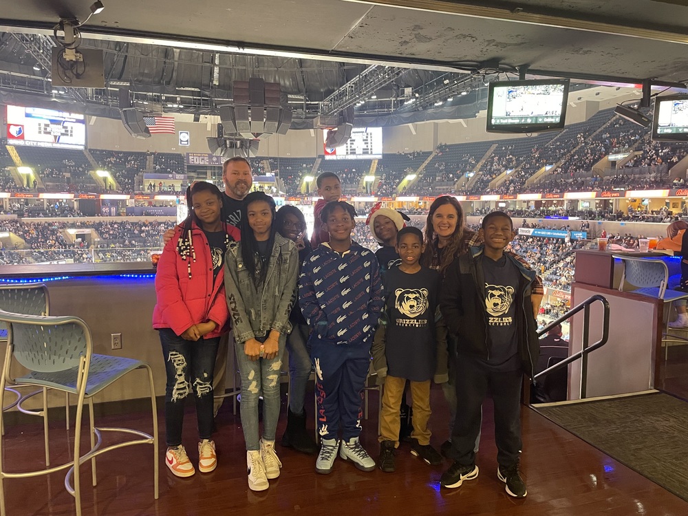 Faulk Elementary students attend Memphis Grizzlies Game