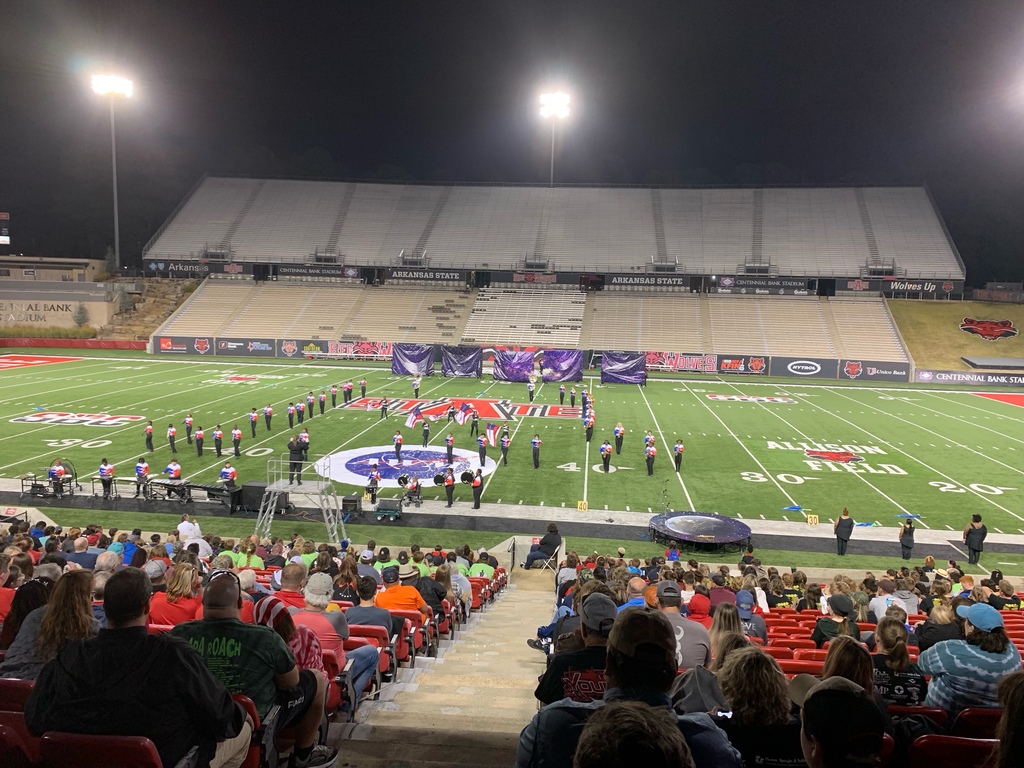 Band performs at AState Open Marching Competition