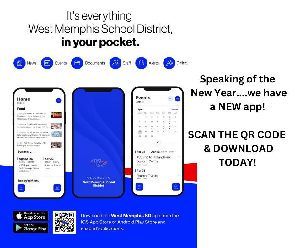 QR code for our new app that you can find on the App Store or google play.