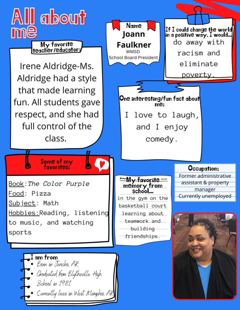 Joann faulkners all about me page