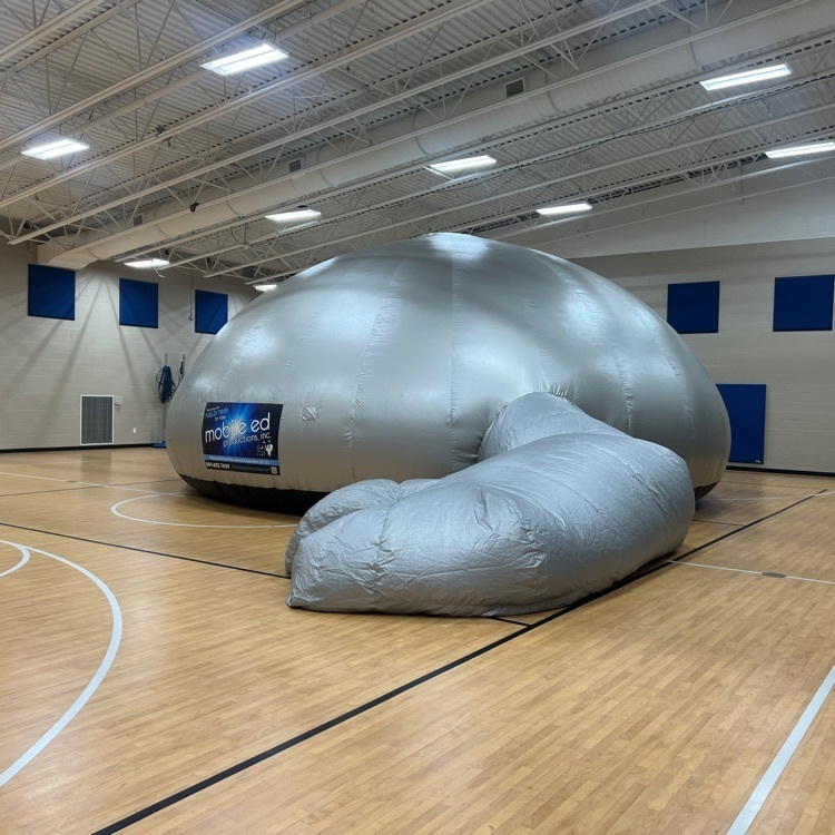 silver tent in braggs gym 