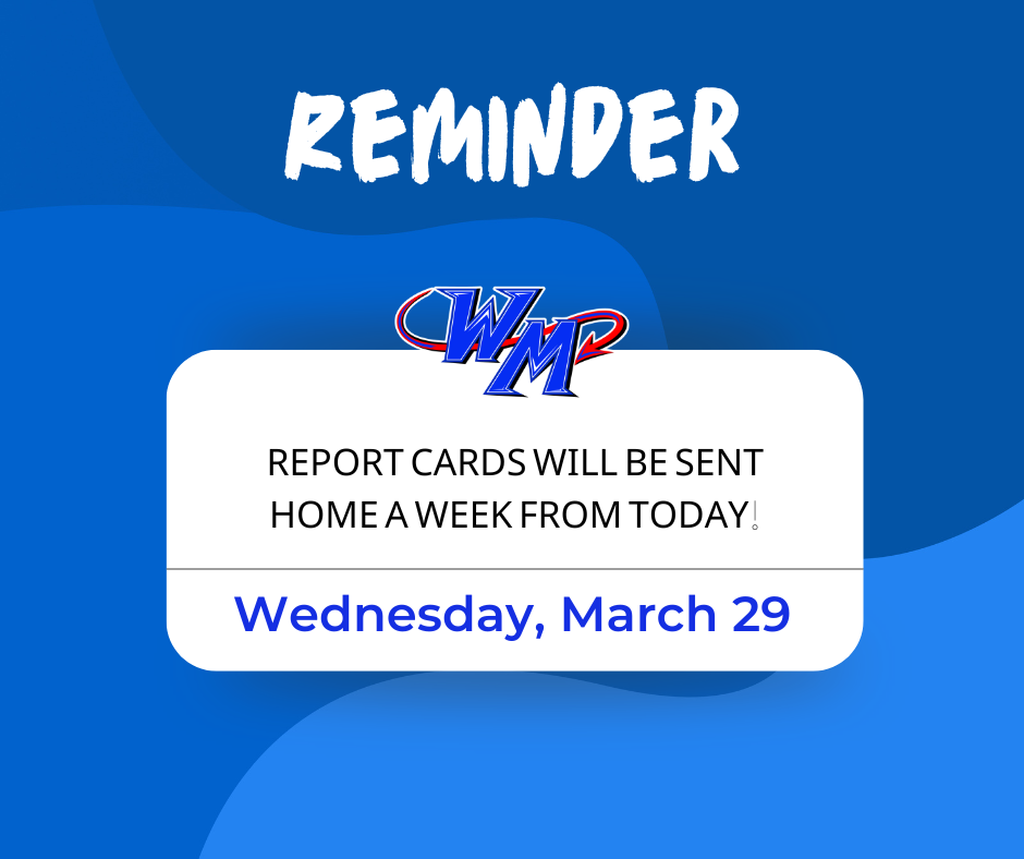 report cards go home 3/29